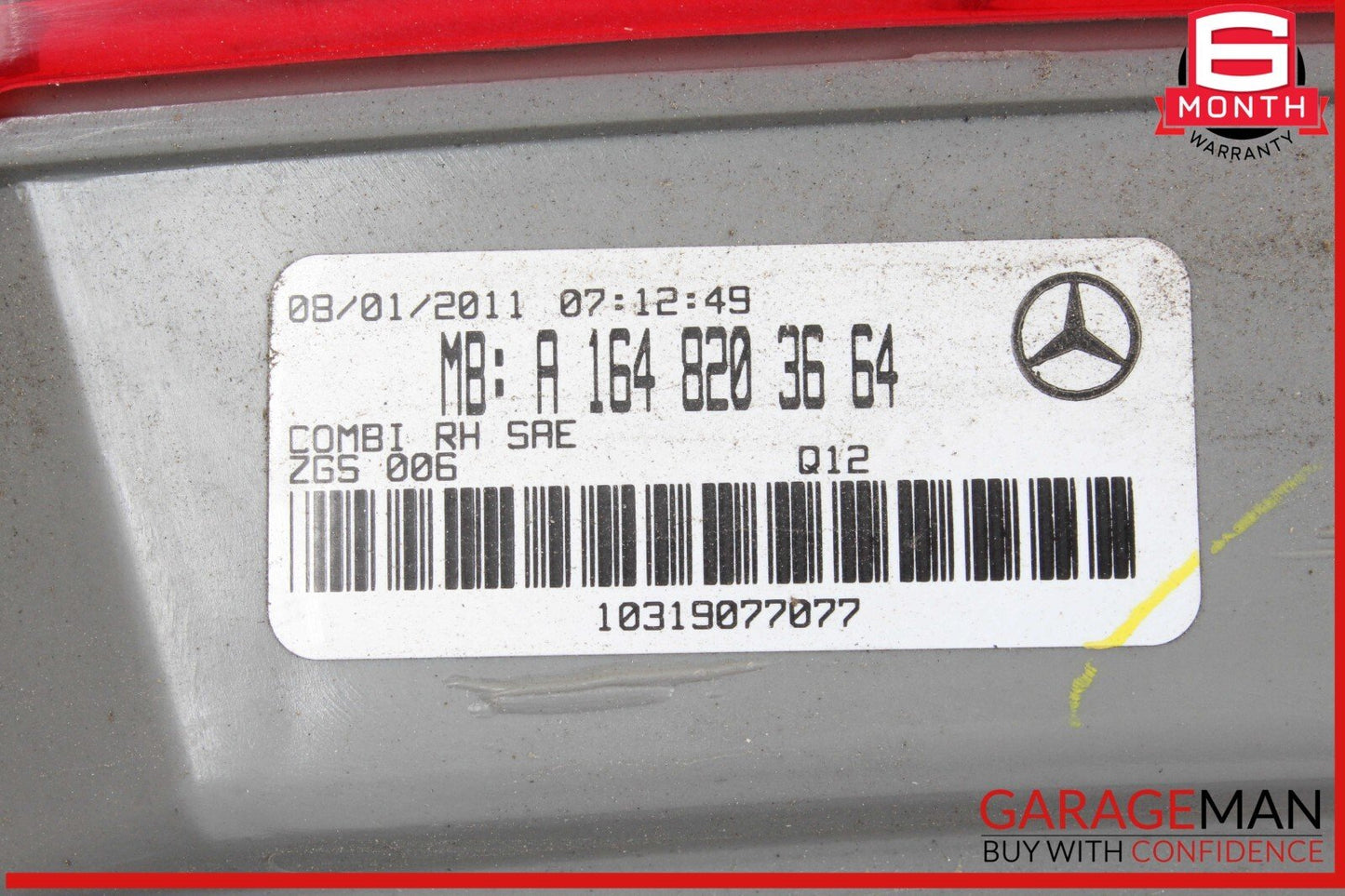 10-12 Mercedes X164 GL450 GL550 Rear Right Side Taillight Tail Light Lamp OEM