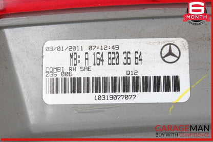 10-12 Mercedes X164 GL450 GL550 Rear Right Side Taillight Tail Light Lamp OEM