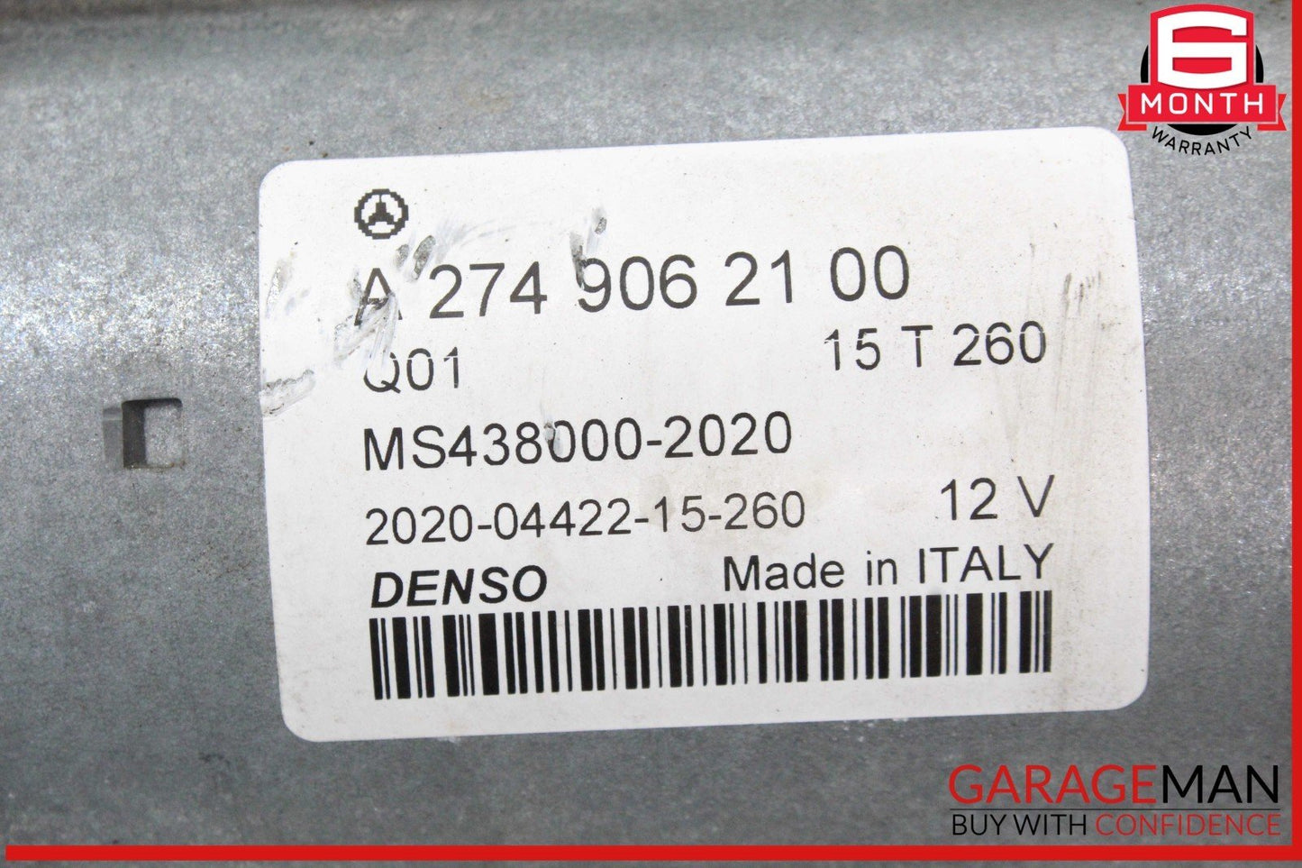 15-20 Mercedes W205 C300 GLC300 DENSO Engine Starter Motor 2749062100 OEM
