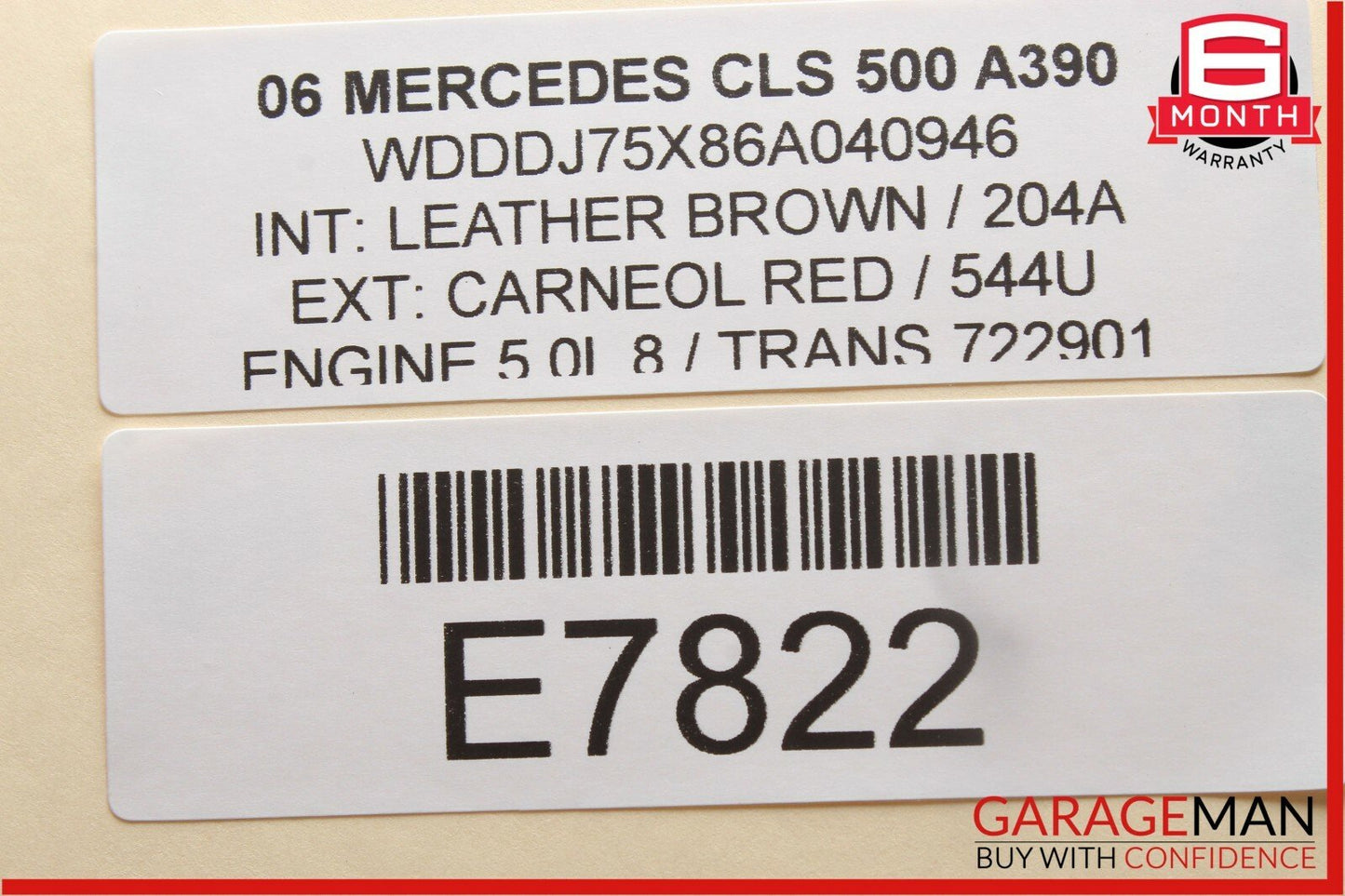 2003-2011 Mercedes-Benz CLS500 W219 Overhead Dome Light Lamp 2118202001 Genuine