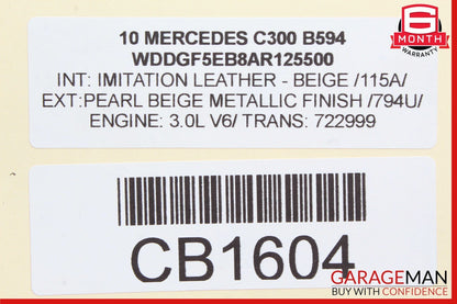 08-11 Mercedes W204 C300 C350 Front Upper Radiator Support Bracket