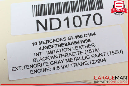 06-13 Mercedes X164 GL450 ML350 Front Left Driver Side Window Regulator Motor
