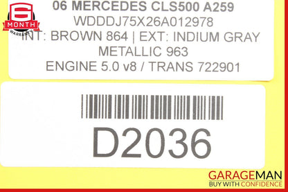 06-11 Mercedes W219 CLS500 Front Left Driver Side Door Computer Control Module