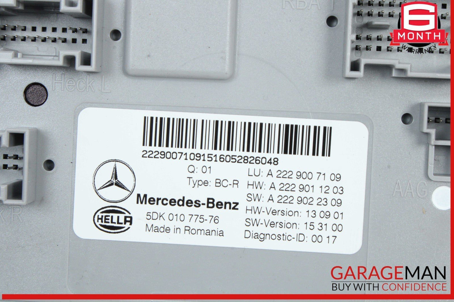 15-23 Mercedes W205 C300 4MATIC Rear Trunk SAM Control Module Unit OEM