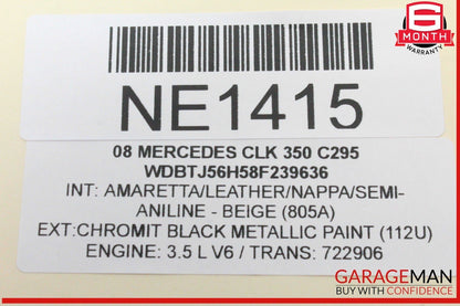 03-09 Mercedes W209 CLK350 CLK55 AMG CLK320 Rear Temic Control Module Unit OEM