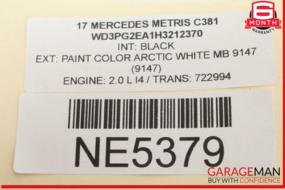 16-23 Mercedes W447 Metris Right Passenger Side Roof Upper Curtain Airbag OEM