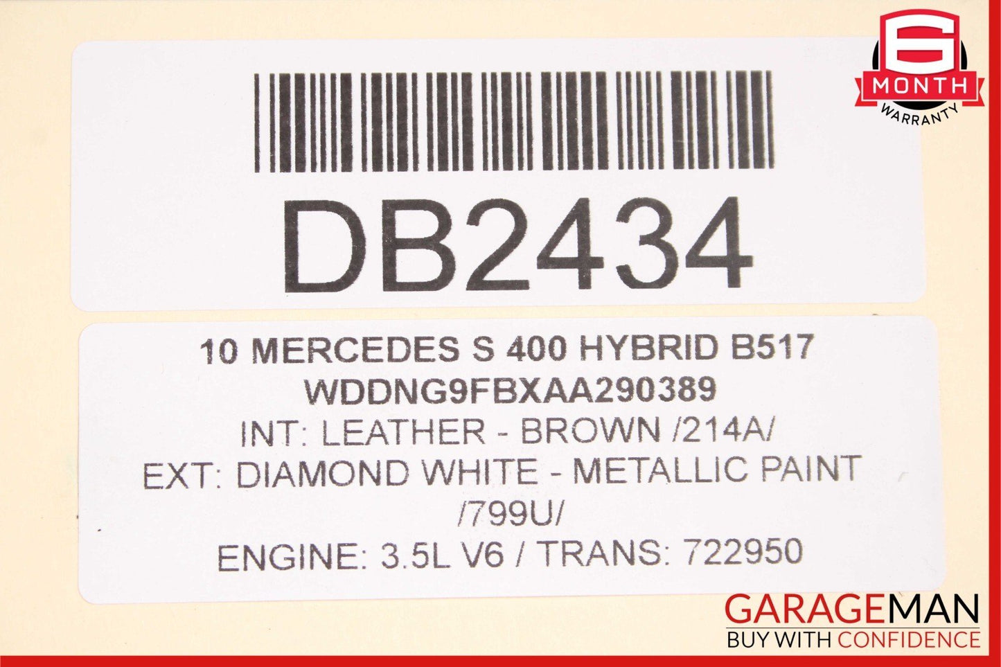 10-13 Mercedes W221 S400 Hybrid 7 Speed Auto Automatic Transmission 722.950 124k