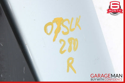 05-11 Mercedes R171 SLK300 Rear Right Side Window Roof C Pillar Panel Silver OEM