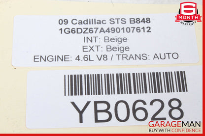 05-11 Cadillac STS Rear Left Seatbelt Seat Belt Retractor Beige OEM