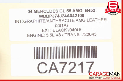 00-06 Mercedes W215 CL55 Left Driver Intake Camshaft Cylinder Head OEM
