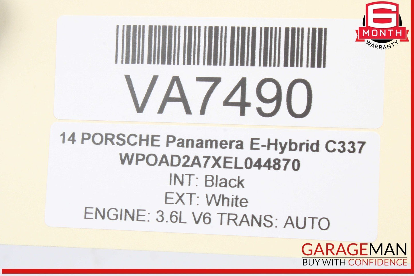 12-16 Porsche Panamera 970 E-Hybrid Fuel Evap Vapor Charcoal Canister Filter OEM