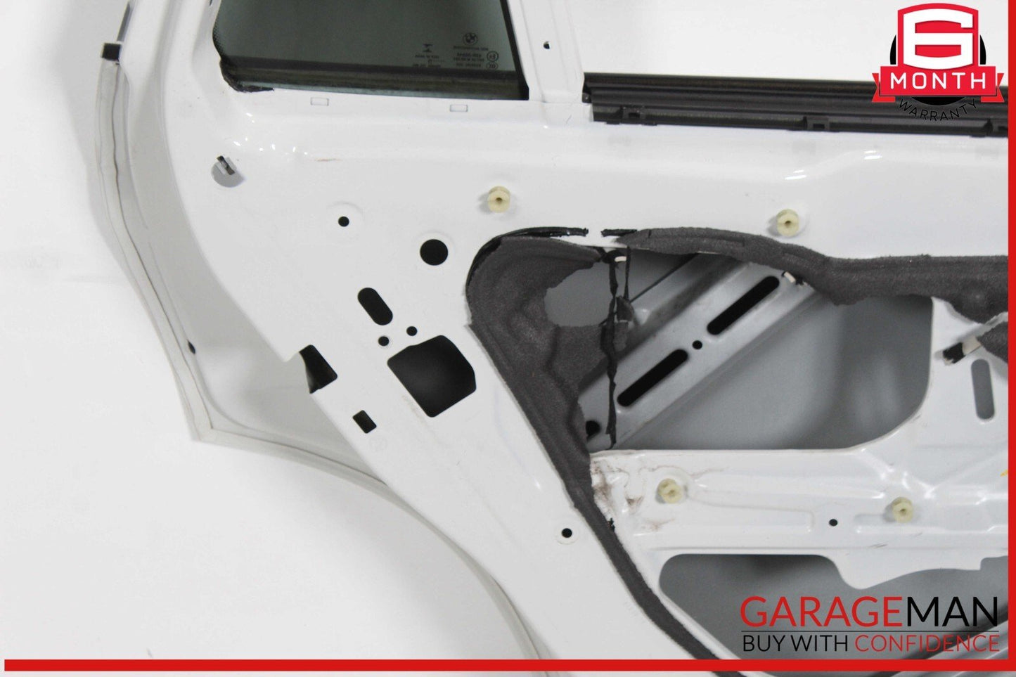12-15 BMW X1 Rear Left Driver Side Door Shell White OEM