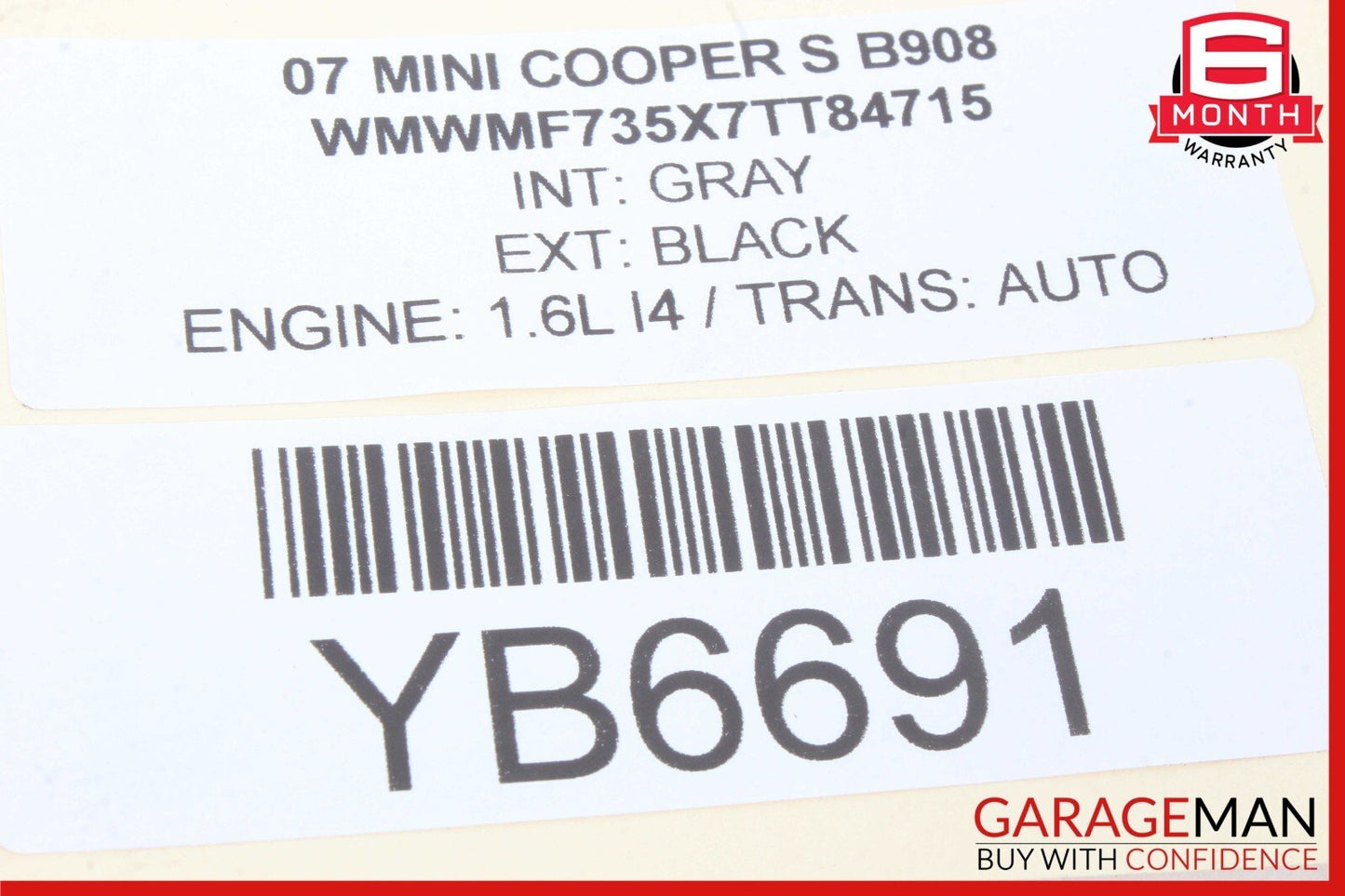 06-14 Mini Cooper S Front Right or Left Side Fog Light 2751295 OEM