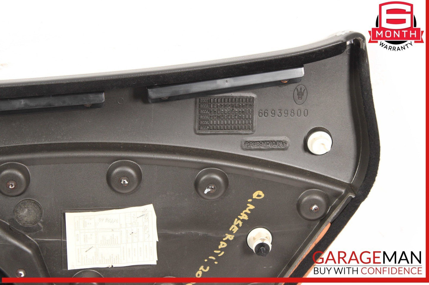 03-13 Maserati Quattroporte M139 Rear Left Side Interior Door Panel OEM