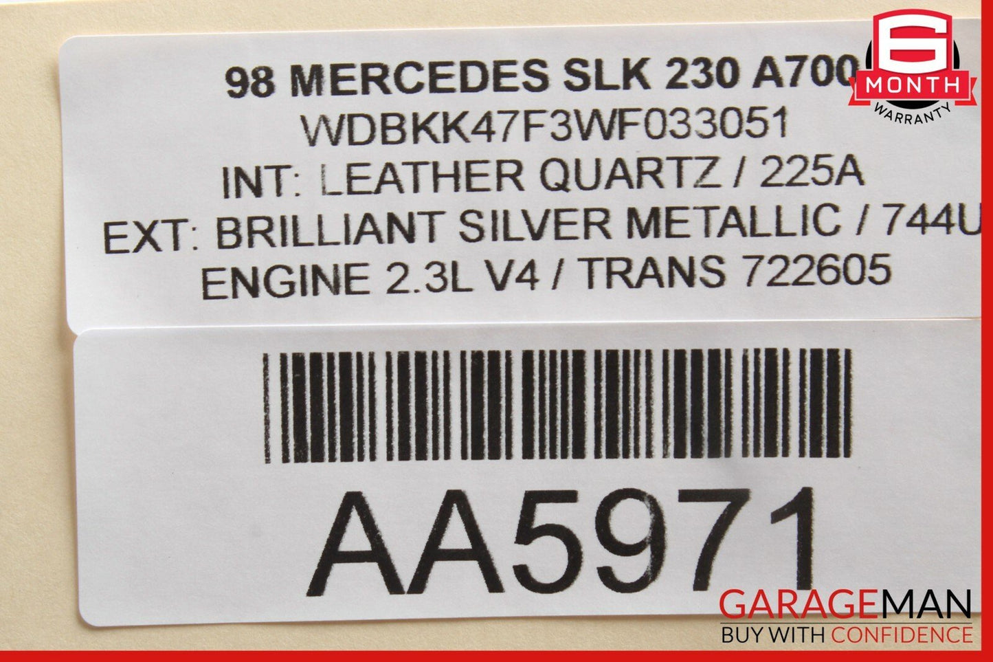 97-04 Mercedes R170 SLK230 Rear Right / Left Side Upper Suspension Control Arm