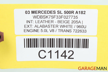 03-08 Mercedes R230 SL500 Front Right Side Seat Computer Control Module Q3 OEM