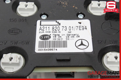 06-11 Mercedes W211 E350 CLS350 CLS550 Rear Overhead Dome Light Reading Map Gray