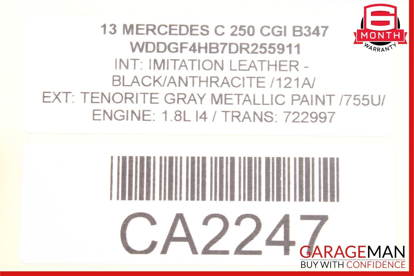 08-16 Mercedes GLK350 E400 C250 Rear Left Door Window Regulator Motor Unit