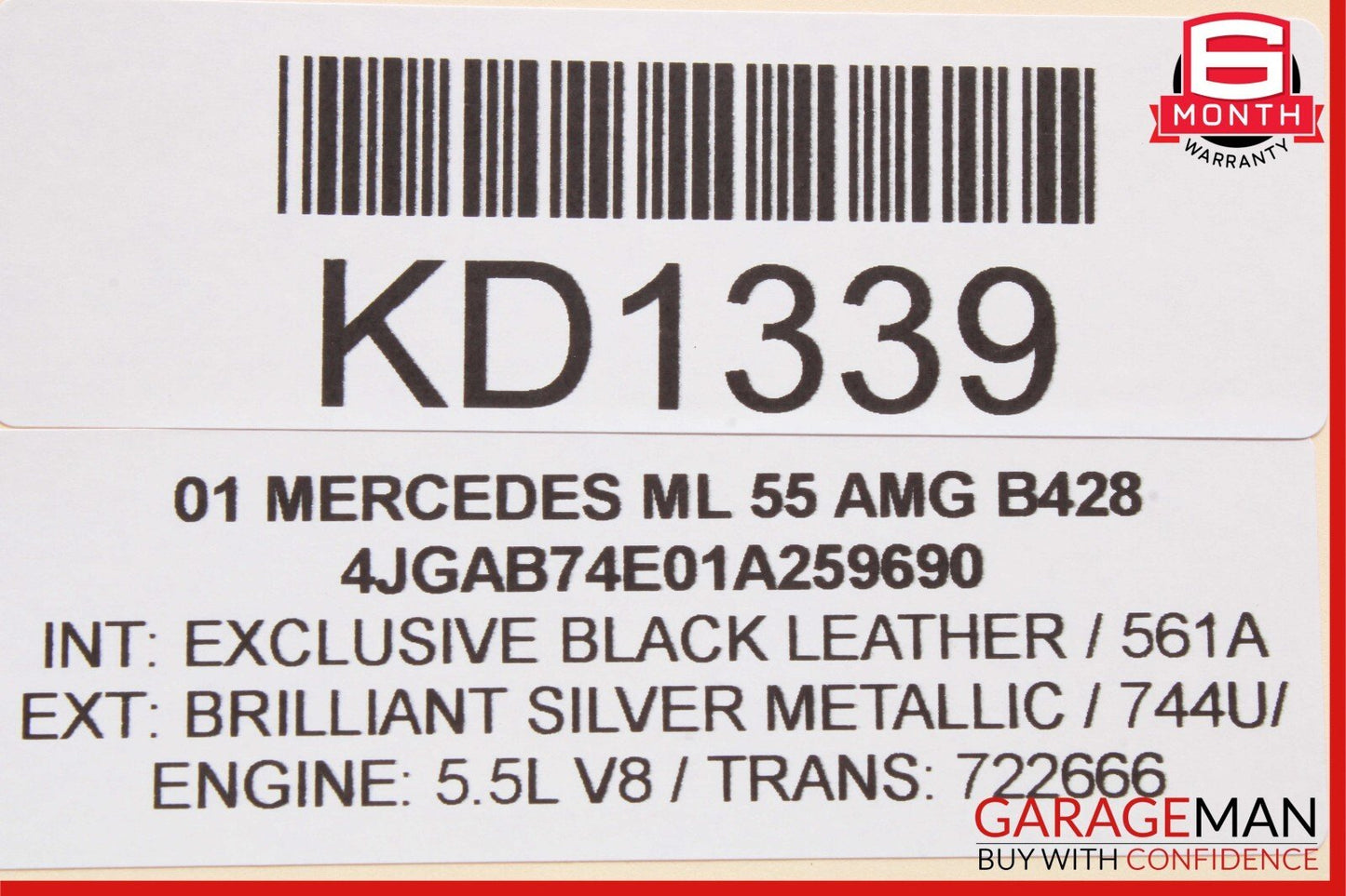 98-05 Mercedes W163 ML55 AMG Front Left Driver Side Seat Adjust Control Switch
