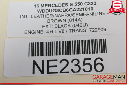 14-17 Mercedes W222 S550 Front Right Passenger Side Seat Control Module Unit OEM