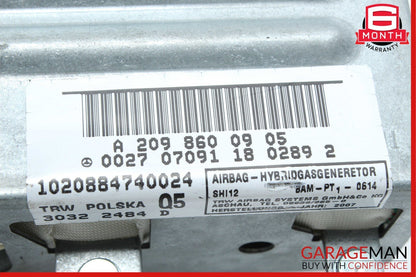 03-09 Mercedes W209 CLK500 Convertible Quarter Airbag Air Bag Rear Left Side OEM