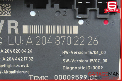 08-14 Mercedes W204 C300 C350 Front Right Side Door Control Module Unit