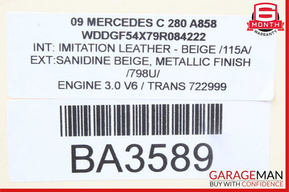 08-18 Mercedes C280 CLS400 E350 E400 Front Right Side Door Lock Latch Actuator
