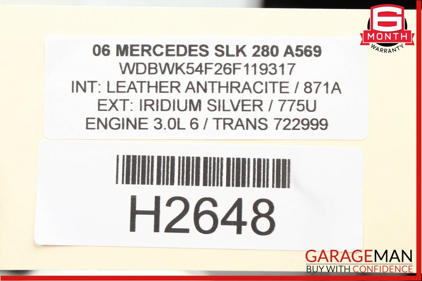 05-11 Mercedes R171 SLK280 Front Right Passenger Exterior Door Handle Silver
