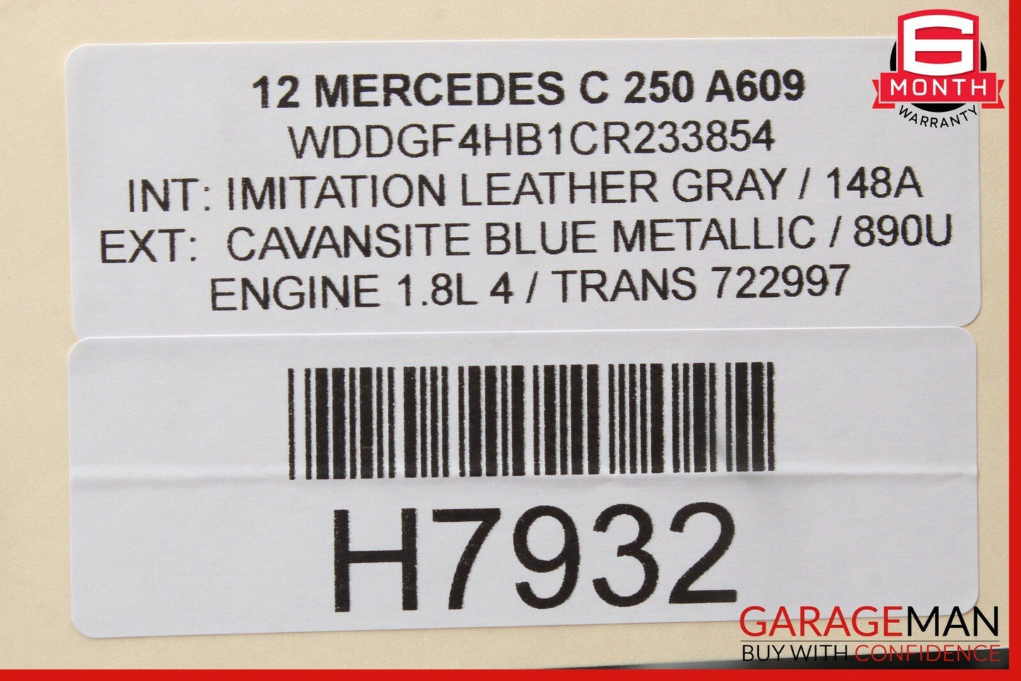 12-14 Mercedes C250 Keyless Go Rear Right Exterior Door Handle w/ Actuator Latch