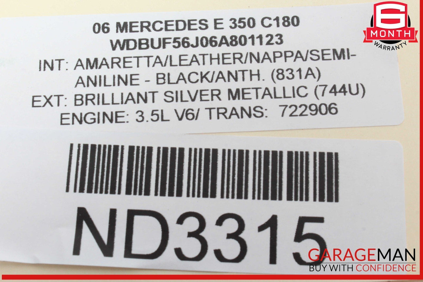 03-09 Mercedes W211 E350 E500 Front Right Passenger Side Lower Control Arm OEM