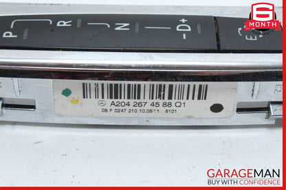 08-14 Mercedes W204 C350 E350 Center Console Shift Shifter Bezel Trim Silver OEM