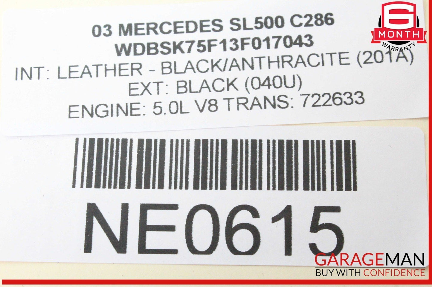 03-08 Mercedes R230 SL500 SL600 Door Keyless Go Antenna Module 2308200075 OEM
