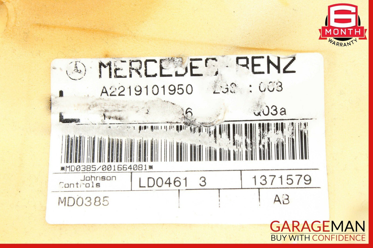 07-13 Mercedes W221 S63 AMG Front Left Driver Side Lower Bottom Seat Cushion OEM