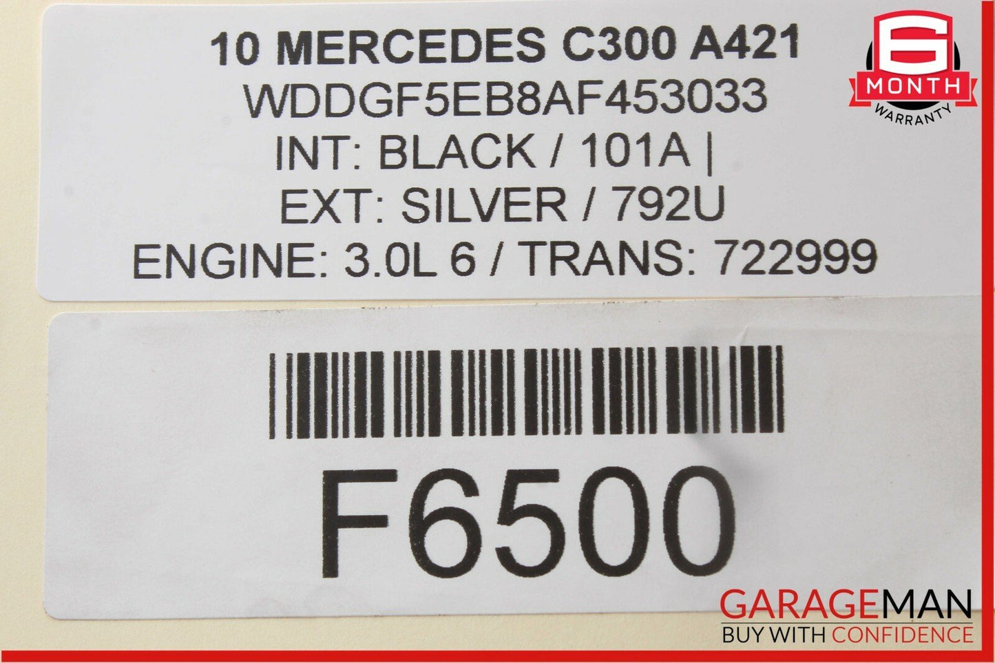 08-11 Mercedes W204 C300 C63 AMG C350 Overhead Dome Light Lamp OEM