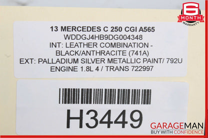 12-15 Mercedes C250 SLK250 7G Tronic Automatic Transmission Assembly OEM 107k