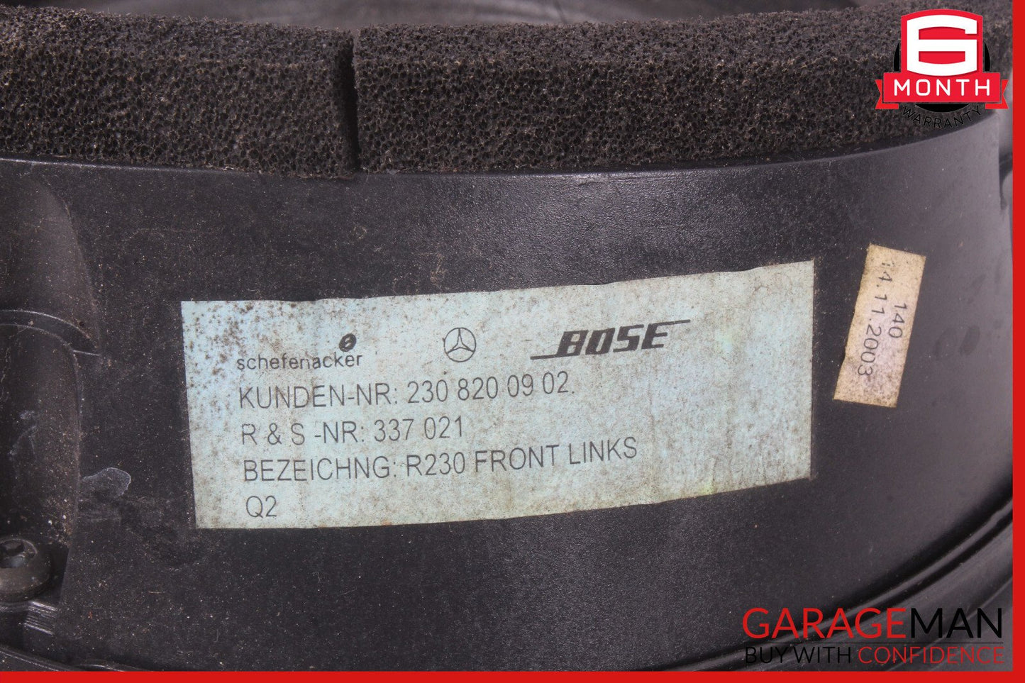 03-08 Mercedes R230 SL500 SL55 AMG Door Audio Speaker Bose Left Driver Side OEM