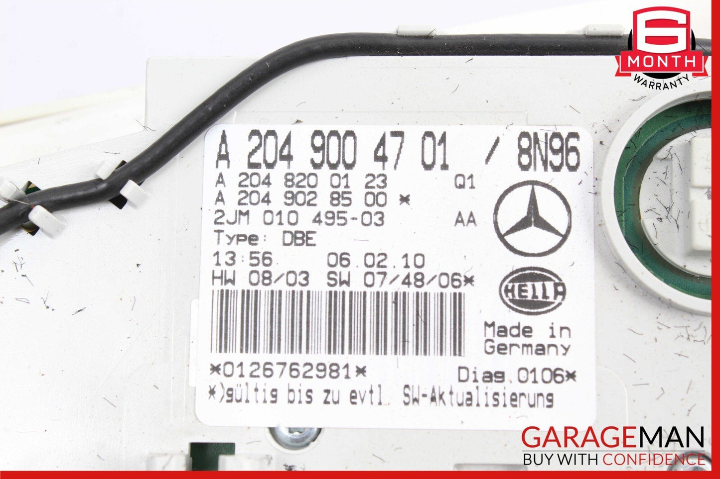08-14 Mercedes W204 C300 C250 C63 AMG Overhead Dome Light Lamp 2048209701 OEM