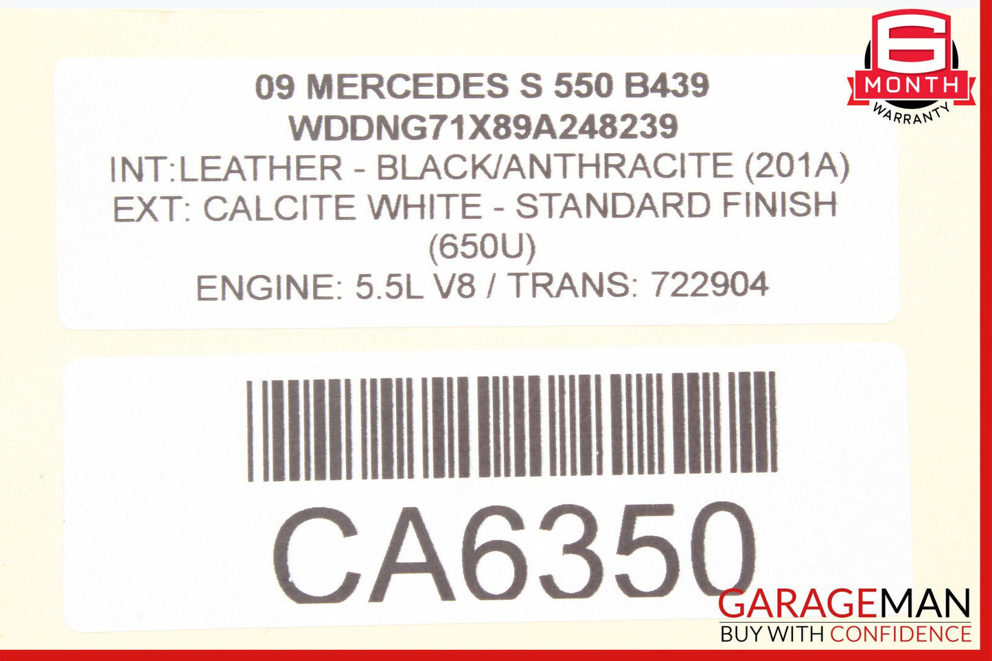 07-14 Mercedes W221 S400 CL550 Front Left Side Lower Control Arm 2213331705 OEM
