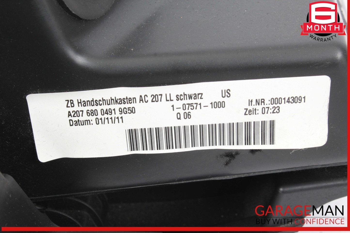 10-13 Mercedes W207 E550 E350 Dashboard Glove Box Compartment OEM
