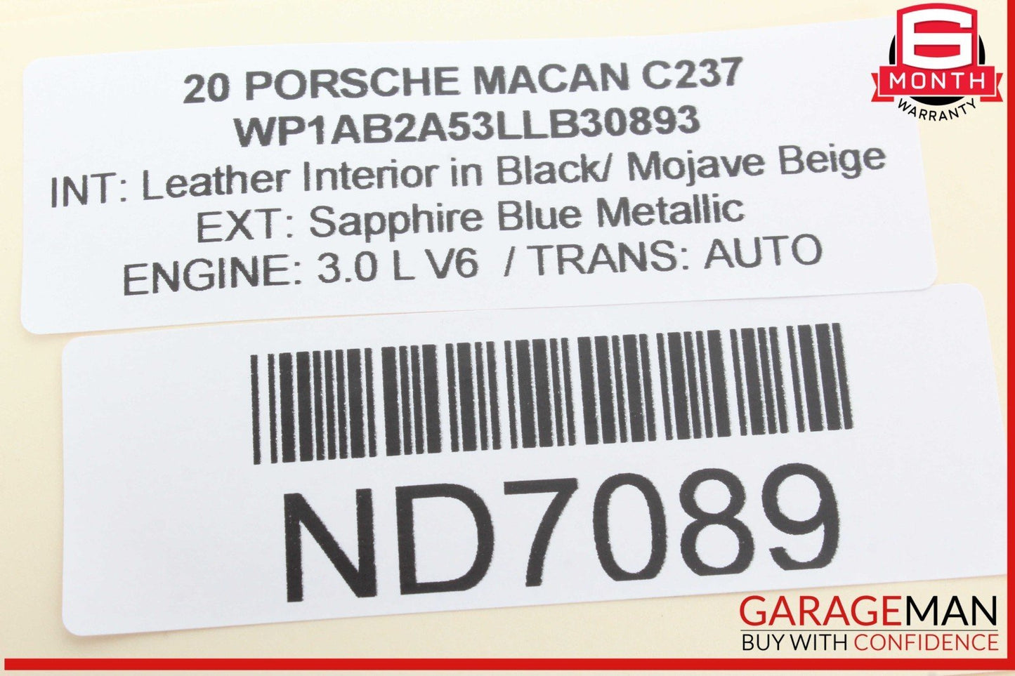 15-24 Porsche Macan 95B Rear Left Driver Side Door Window Regulator Motor OEM
