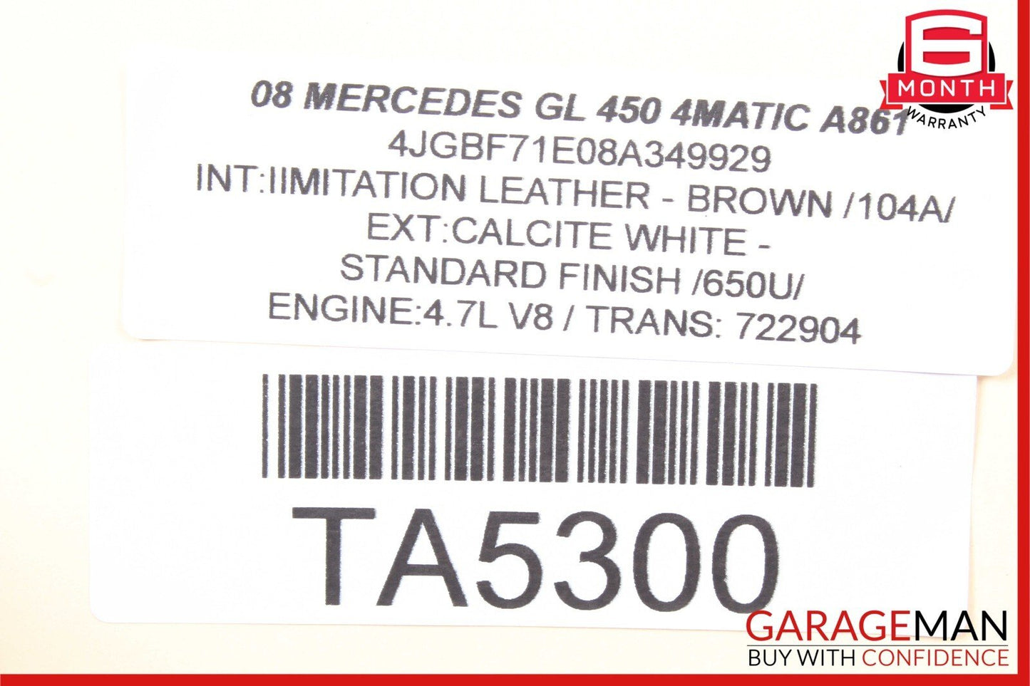 07-12 Mercedes X164 GL450 Front Right Side Lower Bottom Seat Cushion Beige OEM