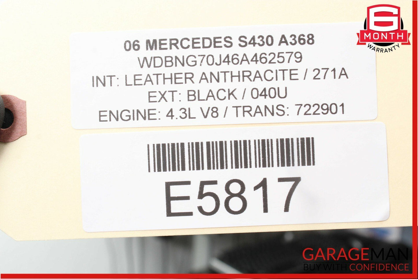 00-06 Mercedes W220 S430 Rear Right / Left Headliner Reading Map Dome Light OEM