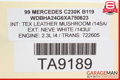 94-00 Mercedes W202 C230 Rear Left & Right Side Shock & Spring Assembly OEM