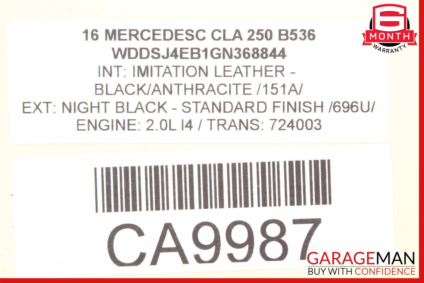 14-18 Mercedes W117 CLA250 Rear Right Passenger Side Lower Control Arm OEM