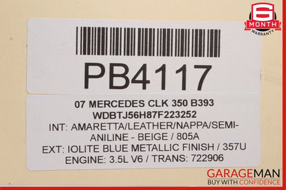 08-18 Mercedes W204 C250 E350 Engine Motor Radiator Cooling Fan Shroud Assembly