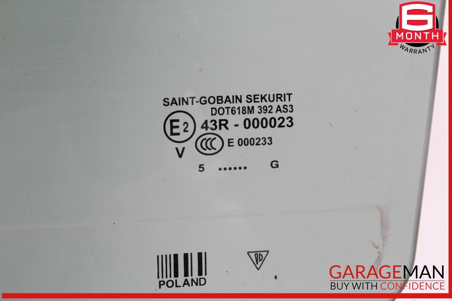 03-10 Porsche Cayenne 955 957 Rear Left Driver Side Door Window Glass OEM