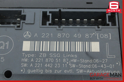 07-13 Mercedes W221 S550 S350 S600 Front Left Driver Under Seat Control Unit OEM