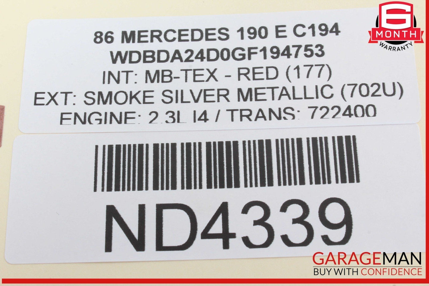 84-93 Mercedes W201 190E 190D Seatbelt Seat Belt Relay Control Module OEM