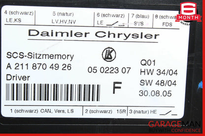 03-11 Mercedes CLS350 E550 GL450 Front Left Side Seat Control Module Unit