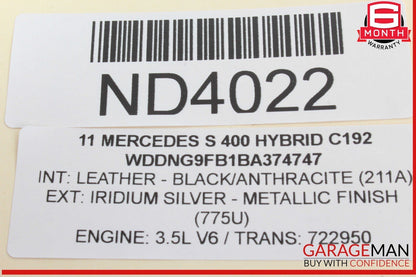 10-13 Mercedes W221 S400 Hybrid Airbag Air Bag Sensor SRS Control Module OEM